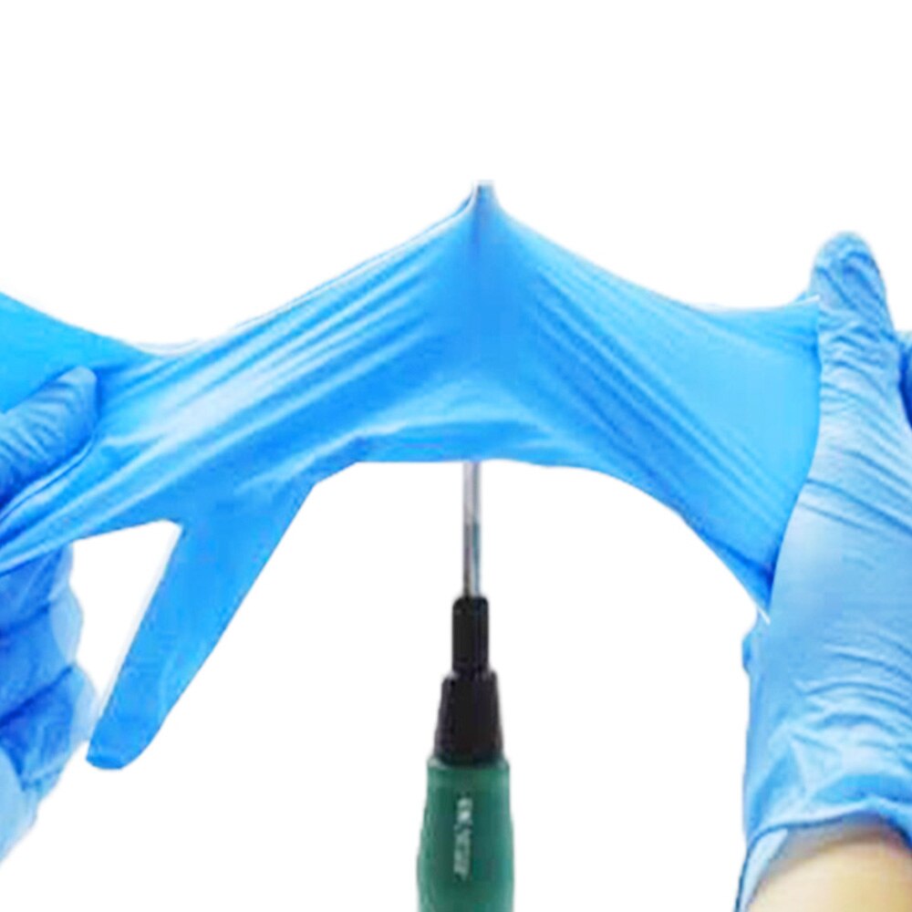 50 stk engangshandsker gummi latex handsker uden pudderhandsker støvtætte universal køkken/opvask/arbejde/have s/m/l