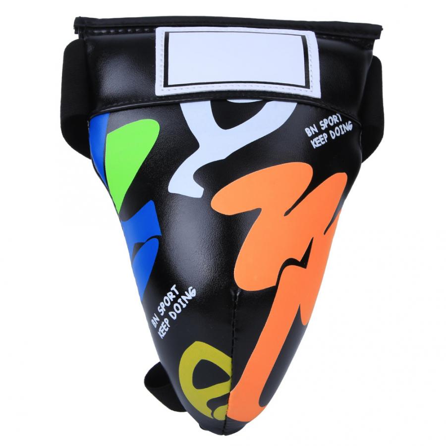Graffiti Children Jockstrap Groin Guard Protective Gear for Boxing Sanda Taekwondo Training Kid Sanda Groin Guard: Black