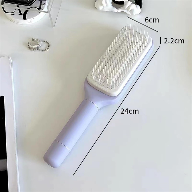 1/2 Stuks Draaibare Zelfreinigende Haarborstel Massage Luchtkussen Kam Magische Intrekbare Zelfreinigende Massage Borstel Telescopische Kam