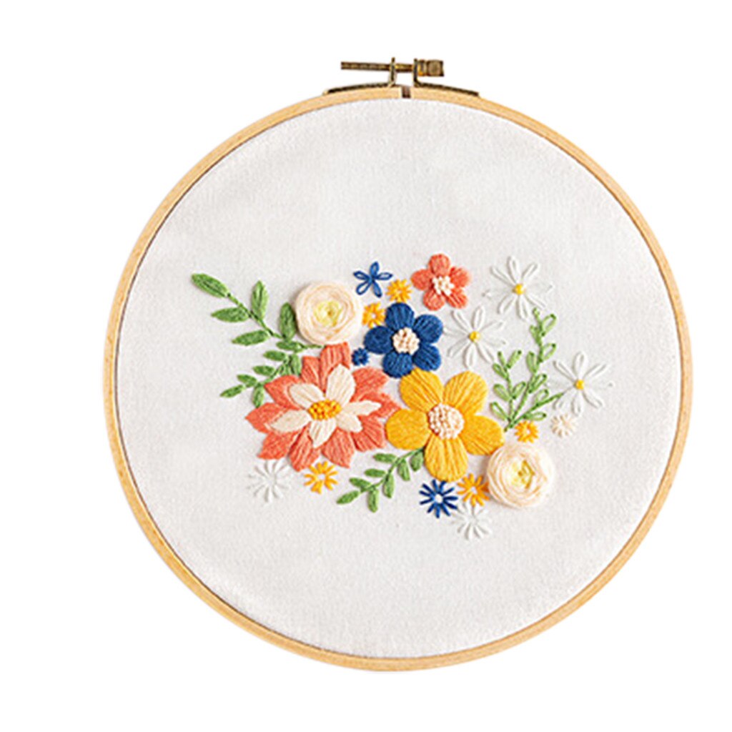Blommor mönster gör det själv hela utbudet av broderi korsstygn set för nybörjare-handgjorda broderi gör-det-själv hantverk: J