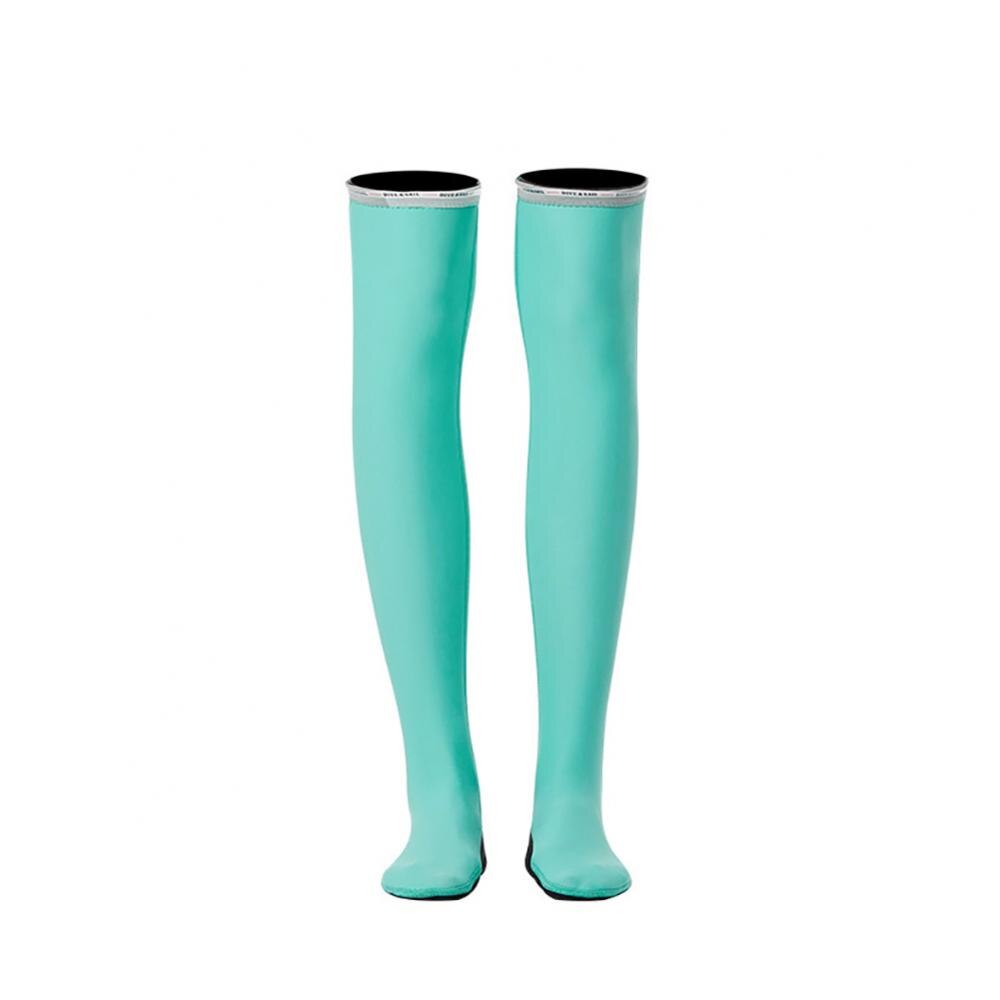 Women 1.5MM Neoprene Warm High Tube Socks Diving Surfing Snorkeling Stockings Snorkeling Stockings: Blue M