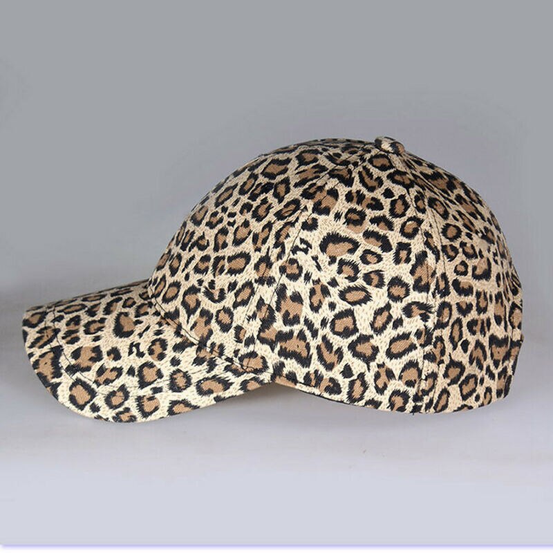 Kvinder leopard baseball cap snapback hat udendørs sport justerbare hætter