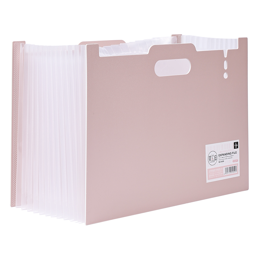 Filorganisator med , 13 lommer, udvidelige filmapper til papirkvitteringer, dokumentholder i , a4 størrelser til skole og kontor med farverige faner: Lyserød