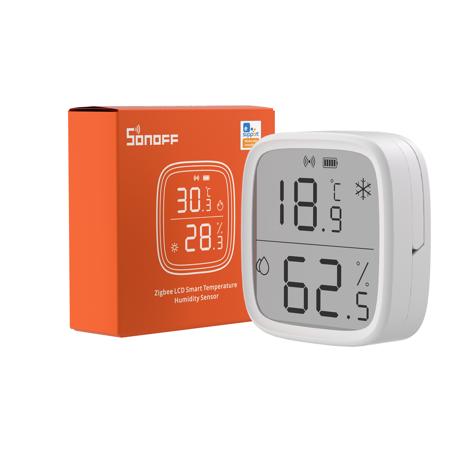 Sonoff SNZB-02D ZigBee LCD Smart Temperatur Feuchtigkeit sensor kompatibel drahtlose Hygrometer Thermometer Alexa Google Home Alice: Default Title