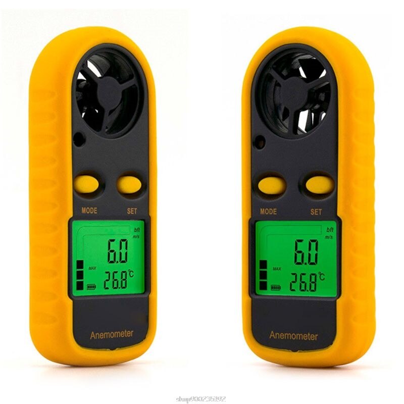 Digital Anemometer 0-30m/s Air Wind Speed Meter Temperature Tester Anemometro Gauge with LCD Backlight Display O14 20