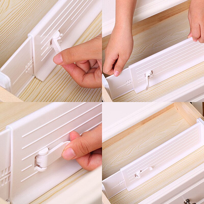 Adjustable Drawer Divider DIY Storage Shelves Household Partition Board Space-saving Division Tools Wardrobe Closet Separator
