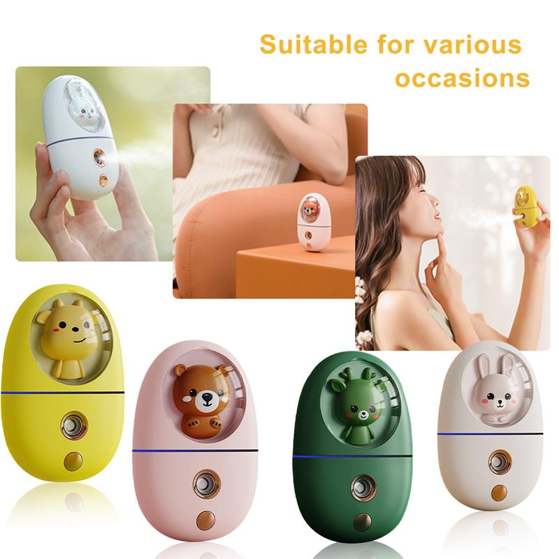Mini Humidifier Diffuser Nano Spray Water Replenisher Water Diffuser Face Wireless Humidifier Rechargeable Mist Maker Fogger