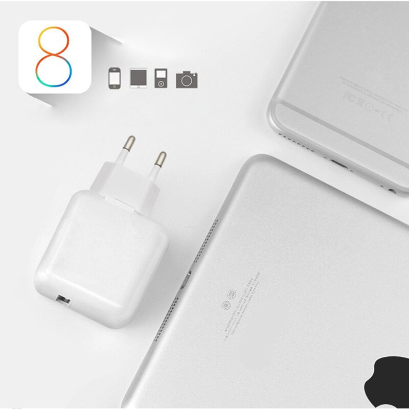 2.4a snelladende 10w usb-stroomadapter telefoon reislader voor iphone  x 8 plus 7 6s 5s ipad mini air voor samsung euro eu