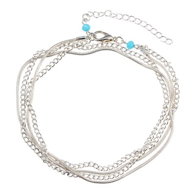 mehrschichtig Silber Farbe Quaste Kette Fußkettchen Böhmischen Sommer Strand Fuß Schlange Kette Knöchel Armbinde Frauen Cheville Schmuck: Ursprünglich Titel