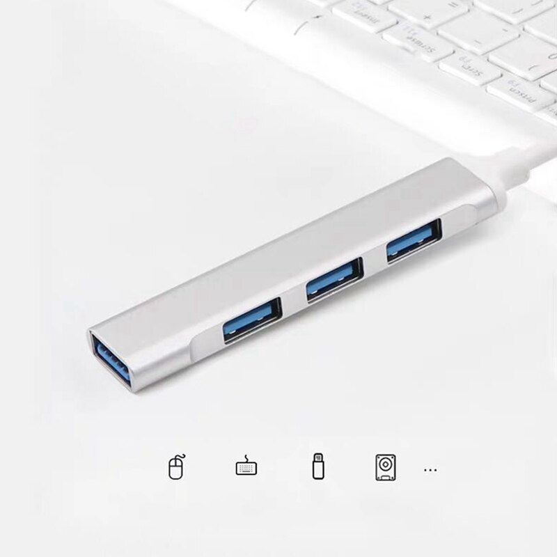Type-C to HUB USB-C to 4-Port USB3.0 High-Speed Splitter OTG Aluminum Alloy Docking Station