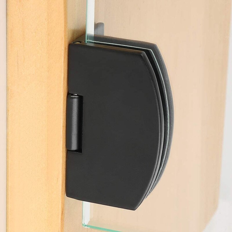 2Stck Glas Scharnier Wein Schrank Tür Schaufenster Scharnier Rahmenlose Gehärtetem Glas Clip Haustier Schrank Tür Clip verlieren Blatt