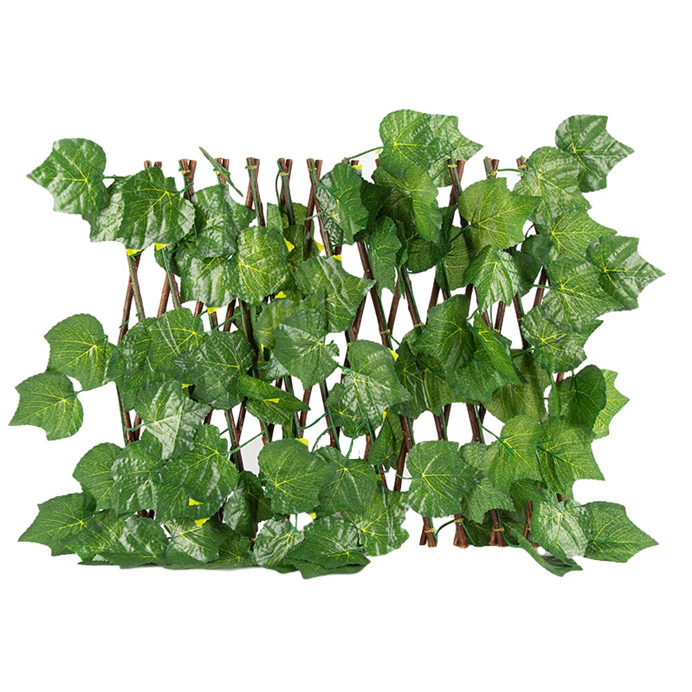 Bucolic Privacy Screen Panel Retractable Fence Garden UV Protection Artificial Plant Balcony Expanding Trellis Greenery Walls: 4 L