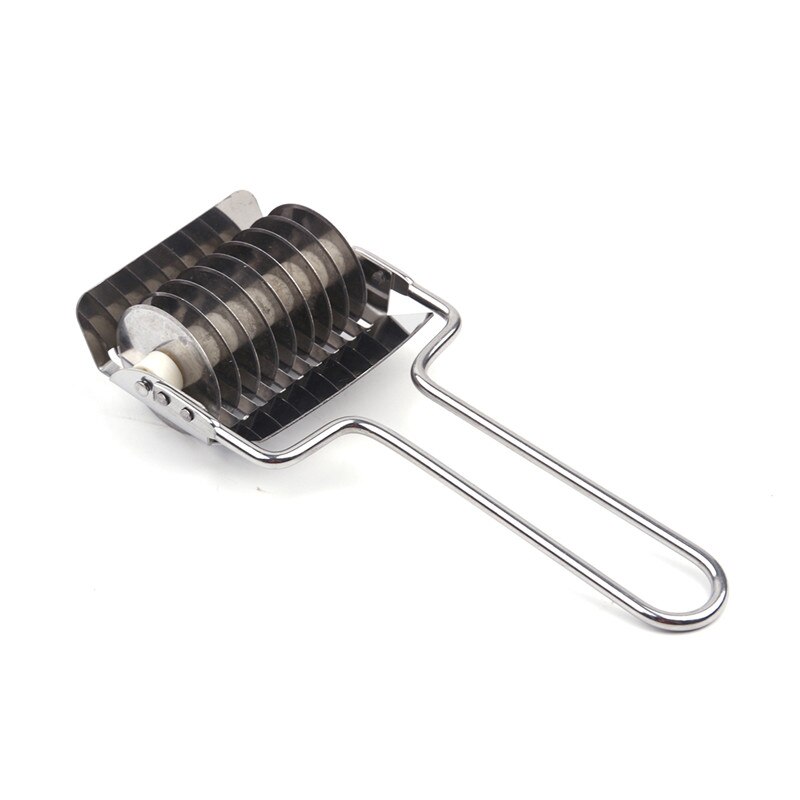 Ruostumaton teräs manuaalinen taikina nuudeli vihannesleikkuri tela nuudelileikkuri keittiön leivonta- ja leivonnaisten leikkaustyökalut