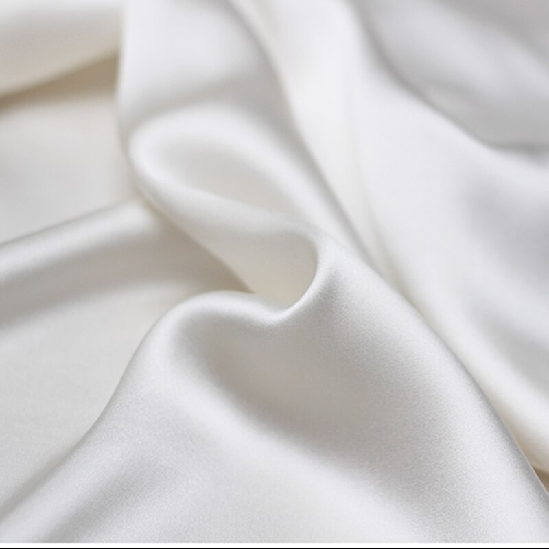 100cm*136cm Soft Mulberry Silk Charmeuse Fabric Silk Material Natural White