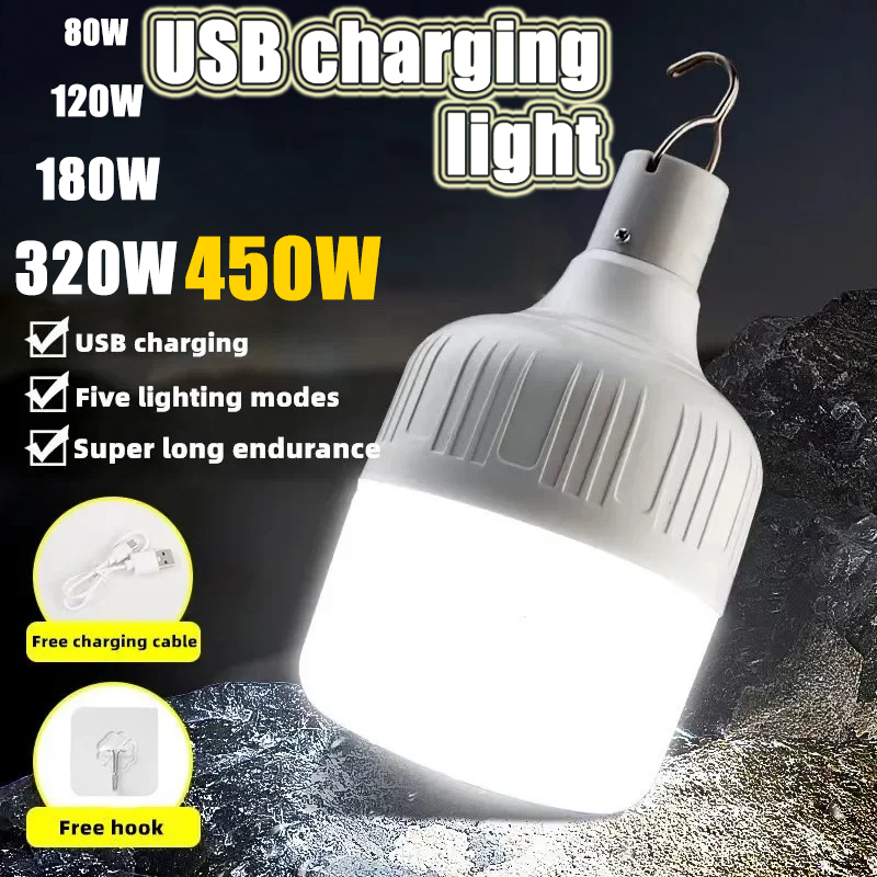LED-Notbeleuchtung für Höhle Innenbereich, Haken, für Höhle Außenbereich, USB wiederaufladbar, multifunktional, tragbar, Laternen, Notfalllampe, Grill, Camping, Nachtlampe