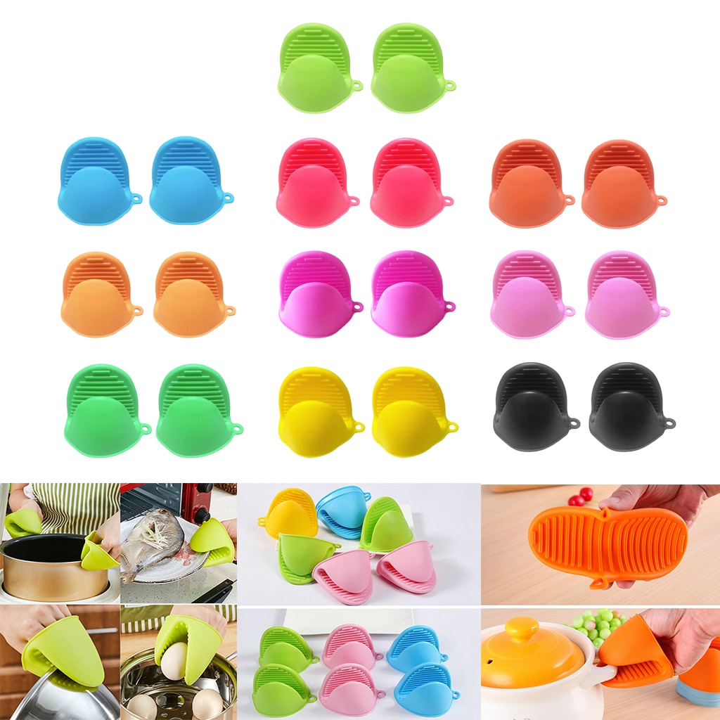 Silikon Prise Handschuhe (2 Pack) Pro Küche benutzen wie Potholder oder Backen Halter Mini Ofen Handschuhe Küche Silikon Handschuhe