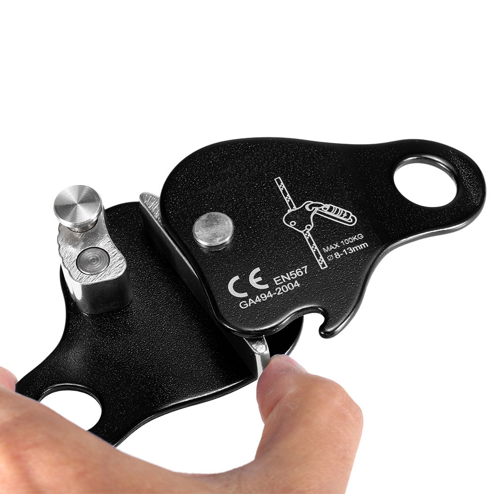 Safety Climbing Protective Ascender 220LB Climbing Protective Device Rope Grip Outdoor Climbing Rigging 8-13MM Rope