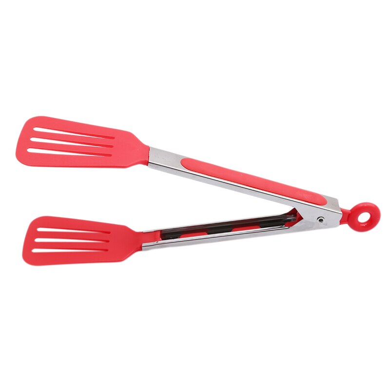 3 couleurs BBQ outils 9 pouces BBQ pinces Silicone caoutchouc poignée cuisine viande pince Barbecue pince acier inoxydable alimentaire pinces