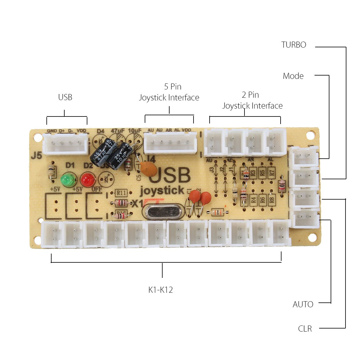 Arcade Joystick DIY Kit de cero retraso Arcade DIY Kit USB codificador PC Joystick Arcade Sanwa y botones para Mame Arcade