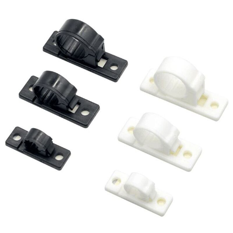50 st självhäftande bil wire tie kabel clips fixer hållare plast fäste klämma kontor sladdhantering
