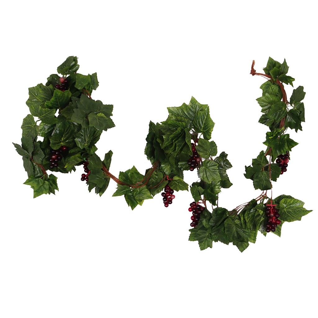 Kunstmatige Plant Grapevine Bladeren En Bloemen Ivy Hanger Ivy Garland Plant Decoratie, Grapevine Met Druiven