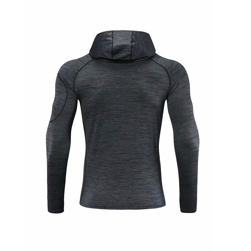 Spalla sinistra tasca Calzamaglia da corsa degli uomini jacket quick-dry abbigliamento a maniche lunghe attrezzature camicia di sport di formazione di basket cappotto