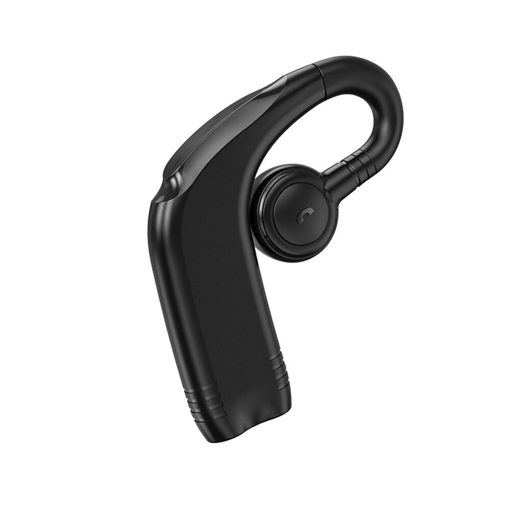 Enkele Oorhaak Lange Standy Capaciteit Headset Bluetooth 5.2 Draadloze Hoofdtelefoon Business Sport Muziek Oortelefoon Met Microfoon: black