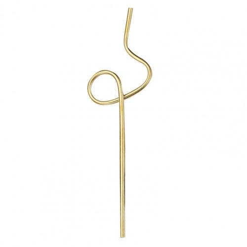 Drinking Straw Food Grade Rust-proof Stainless Steel Unique Shaped Polishing Surface Eco-friendly Metal Coffee Straws for Home: Golden