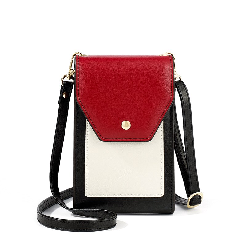 Sacs à main pour femmes, Mini sac pour téléphone portable, petits sacs à bandoulière décontractés dames, sac à épaule à rabat grande capacité Bolso: Black