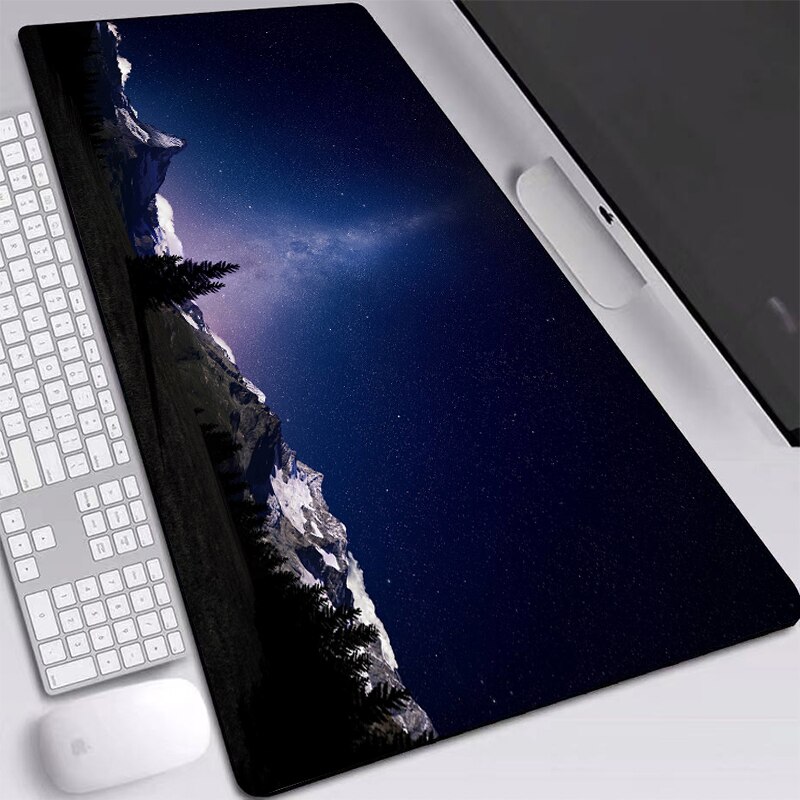 Espaço gaming mouse pad grande casa personalizado mousepad gamer escritório borracha natural xxl mouse tapete de teclado de mesa xxl mouse pads: 60x30 cm / vermelho-escuro