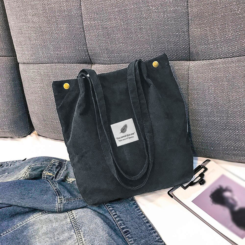 Large Capacity Ladies Corduroy Women Bag Shoulder Bag Casual Canvas Bag Soft Women's Handbag Bags Bolso Mujer #SRN