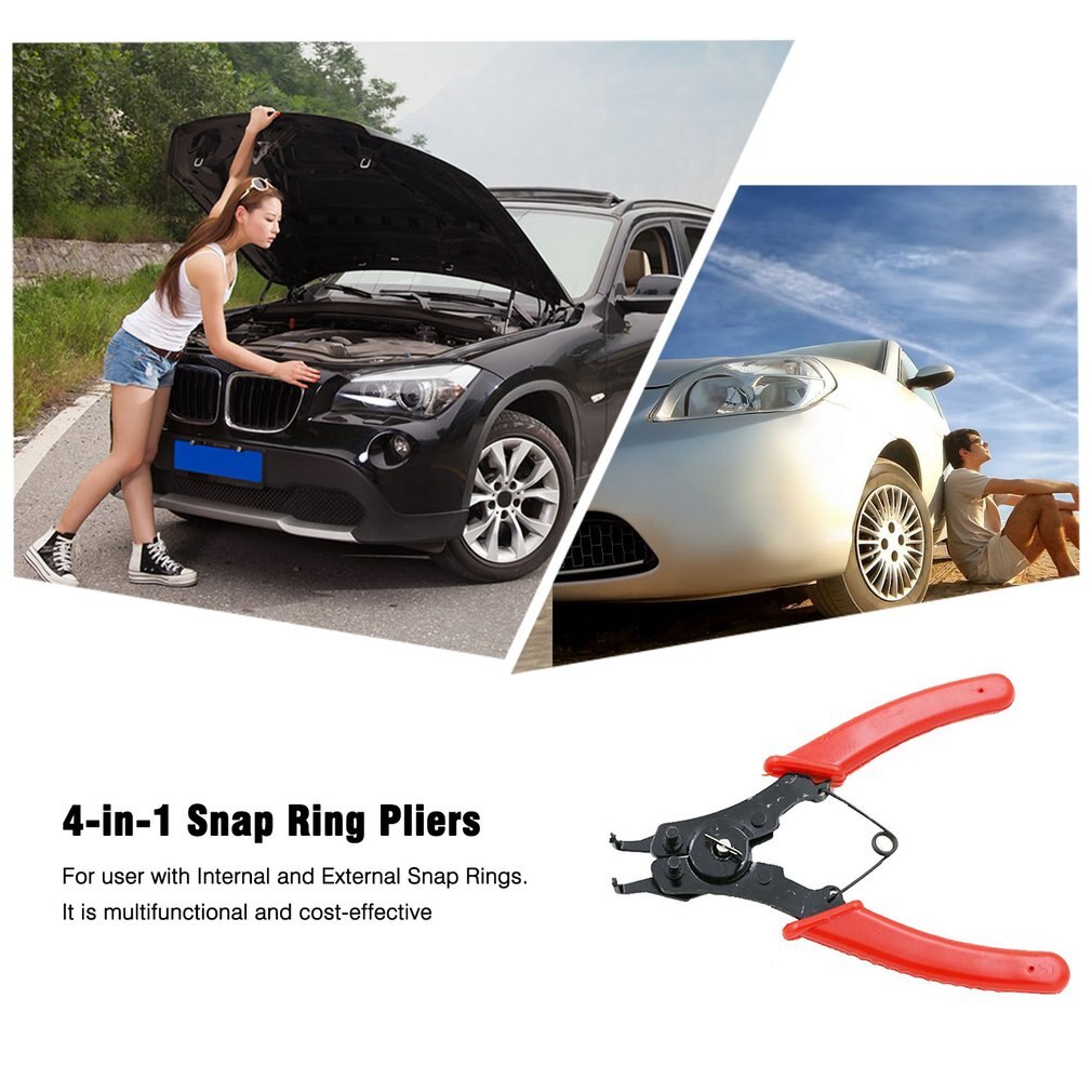 4-In-1 Snap Ring Tang Tang Set Diy Borgring Combinatie Opwaaiveer Sieraden Borgveertangen Interne Externe ring Remover