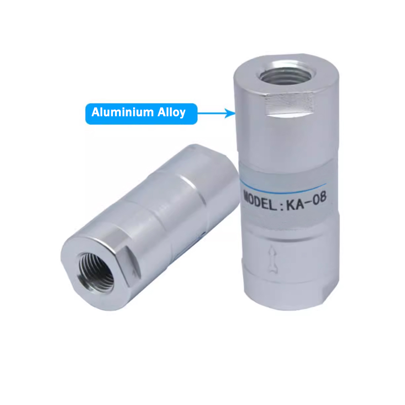 Ka -06 ka-08 ka-10 ka-15 luft tilbakeslagsventil i aluminium pneumatisk tilbakeslagsventil kobberforniklet enveisventil cv -01 02 03 04