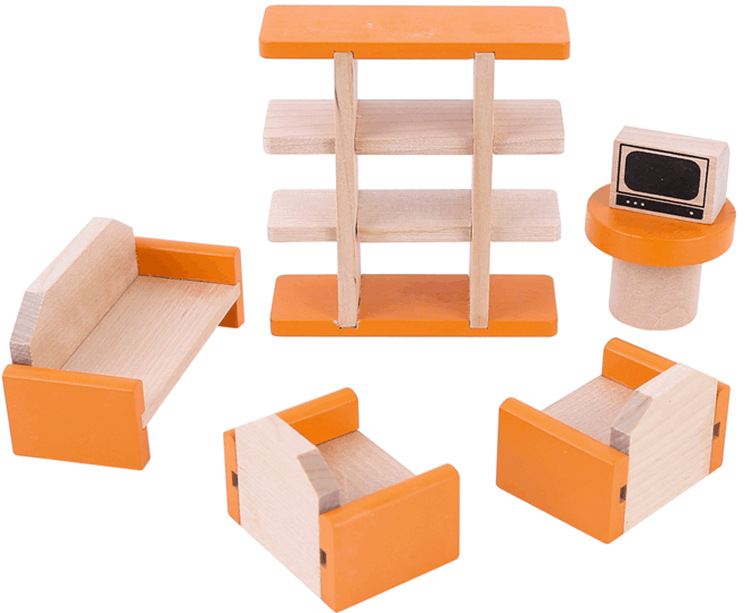 Mini små møbler legehus pædagogisk legetøj gør-det-selv små møbler karakter legehus møbler møbler blandet-: Mellem små møbler stue