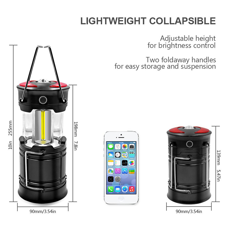 Rechargeable LED Camp Lantern Super Bright 4 Modes Water Resistant Outdoor Light Portable Emergency Camping Lamp Flashlights