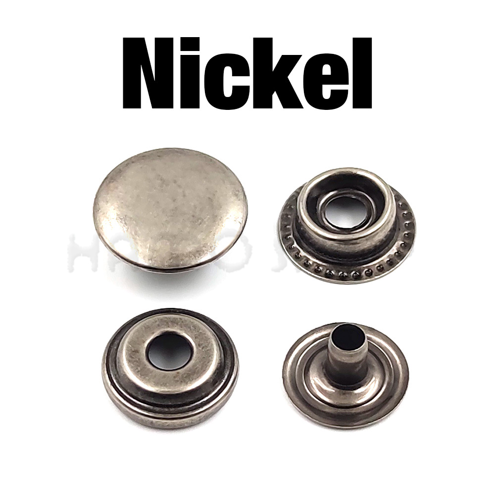 25Sets 100pcs 203/201 Metal Snap Fasteners Snaps Button Press Studs Sewing Button For DIY Clothes Garment Bag Shoes Leathercraft: 3# / black