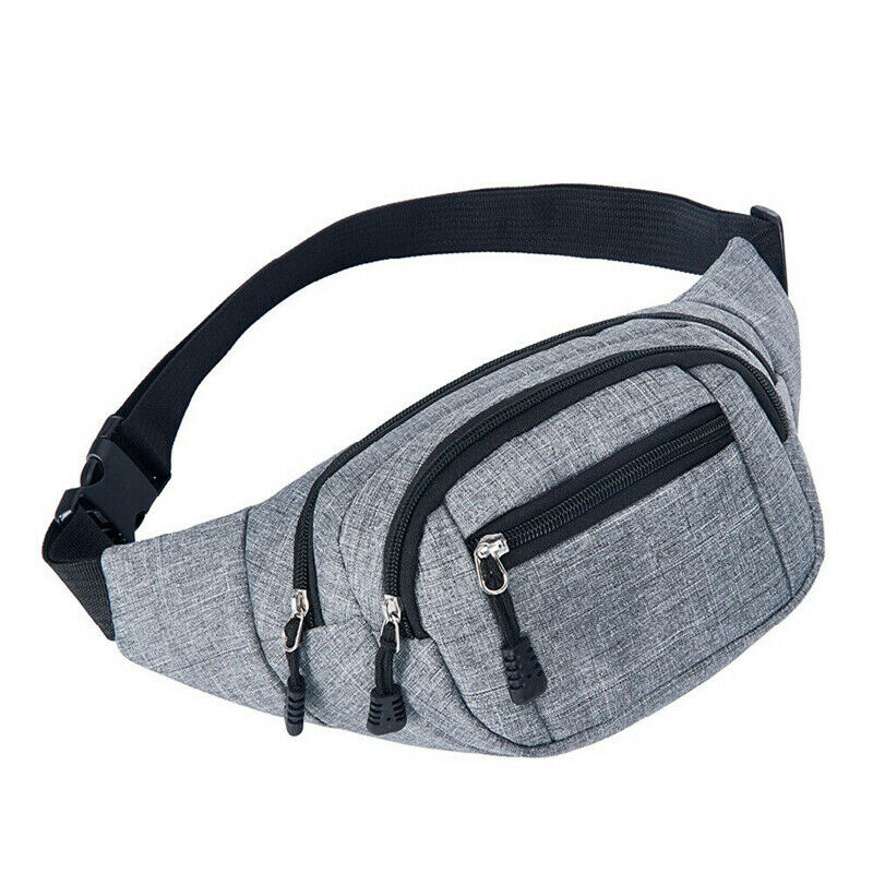 plus récent 3 fermetures à glissière voyage Bum sac Fanny Pack taille sac zippé Sports de plein air sac à bandoulière pochette: 3