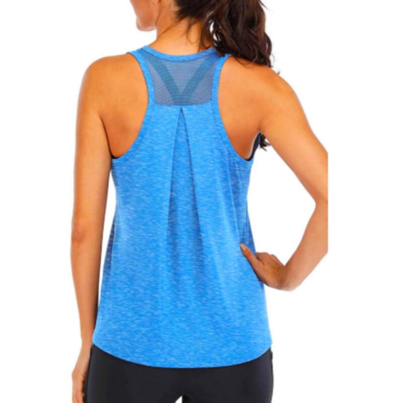 Top deportivo para mujer, Top de entrenamiento, camiseta sin mangas de malla con espalda cruzada para Yoga, ropa de gimnasio, chaleco deportivo sin mangas para entrenamiento: XXL / Castaño