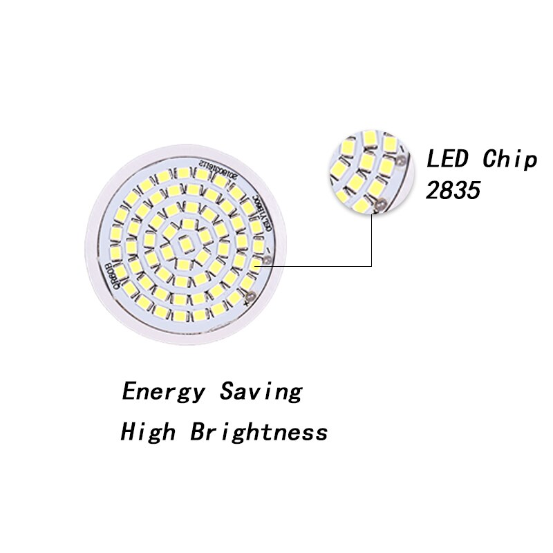 E27 Lampada LED Spotlight Bulb B22 220V Bombillas LED Lamp 48 60 80 LEDS 2835 SMD Lampara E14 Spot Light Ampoule Indoor Lighting