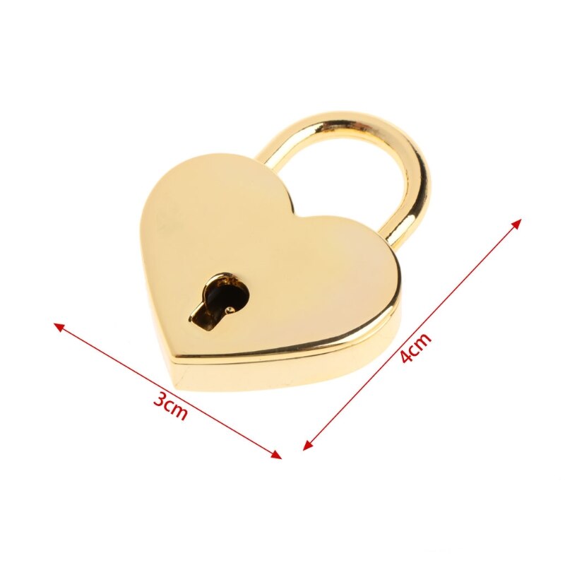 Heart Shape Vintage Old Antique Style Mini Archaize Padlocks Key Lock With key