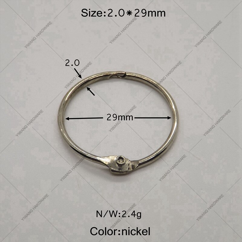 Fabrikant direct vernikkelen kalender cirkel 10 stks/pakket boek ring
