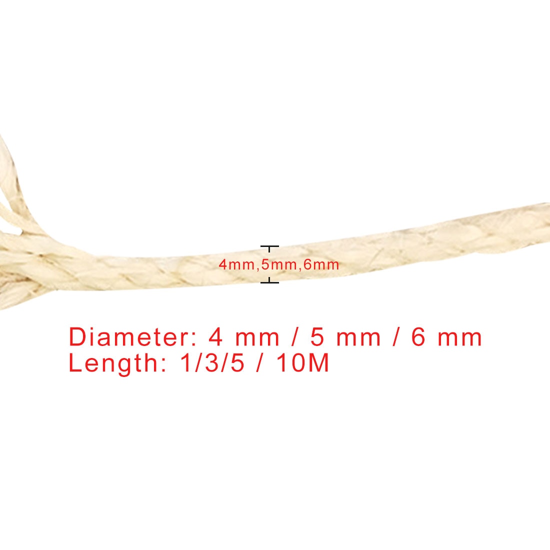 1M 3M 5M 10M Sisal Rope for Cats Scratching Toys Cat Sharpen Claw Making Desk Legs Binding Rope Cat Climbing Frame