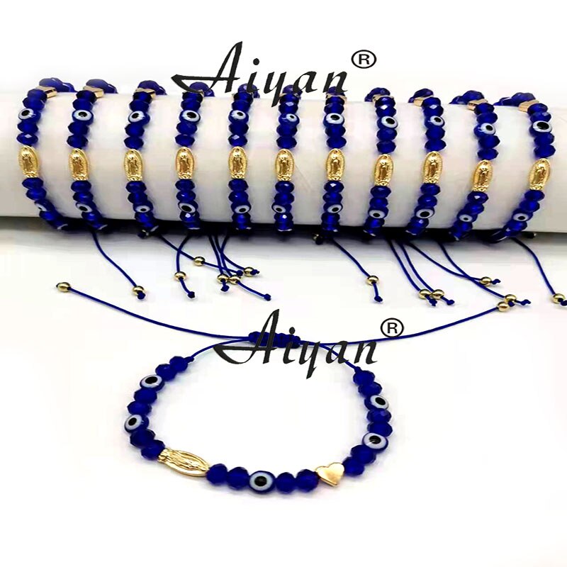 12 stück Religiöse Maria Und St. Judas Armbinde Mit Kristall Und Legierung Herz Können Verwendet Werden Für Gebet Und in EINE Vielzahl Von Farben: Maria königlich Blau