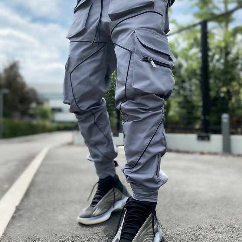 Løbe joggingbukser herre stretch cargo bukser bomuld gymbukser herre bodybuilding træningsbukser fitness bukser sportstøj