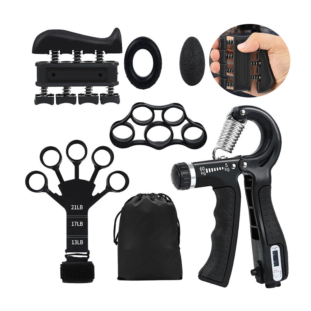 6 STKS/SET 5-60 kg Verstelbare Handgreep Versterker Handgreep Trainer Met Teller Pols Onderarm En Hand Exerciser voor Spier Bui: Default Title