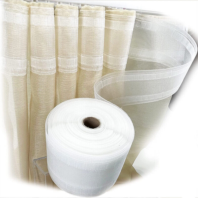 10m/20m weißer Falten vorhang Quetsch kopf Klebeband transparenter Stangen gürtel Handwerk Nylon Multifunktion vorhänge Zubehör