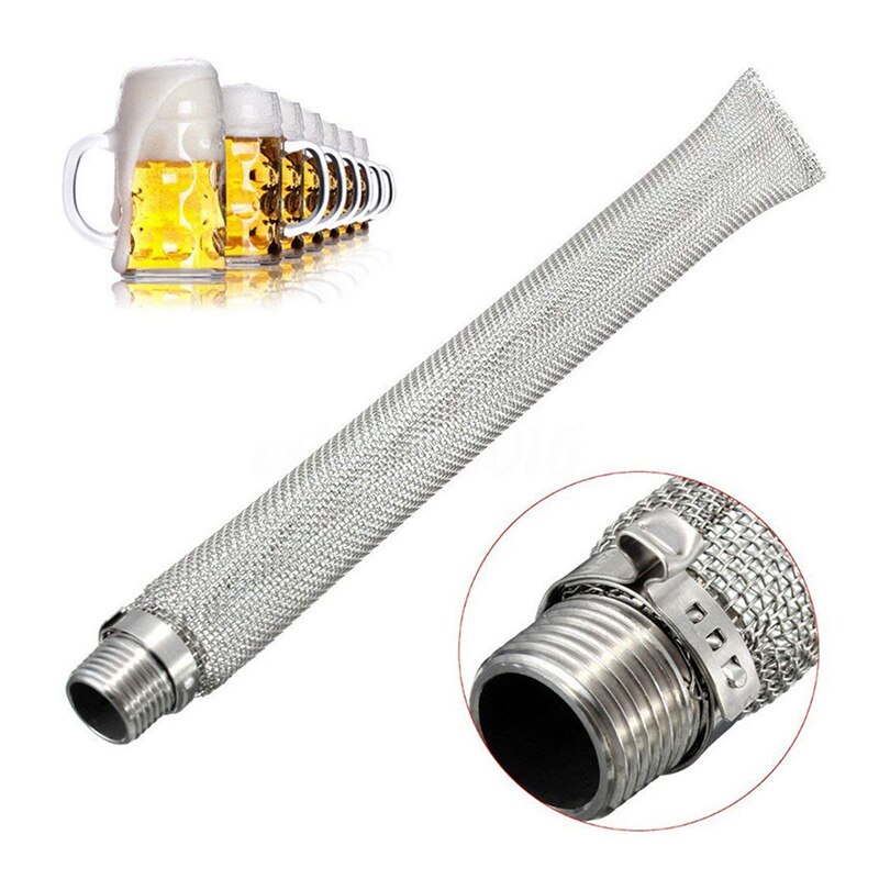 Home Reusable Wine Brewing Tools Stainless Steel Beer Filter Strainer Kettle Mesh Multifunction Bazooka Screen