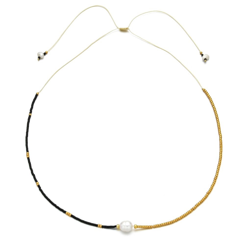 ZMZY Boho Cute Pearl Choker Necklace Women Jewelry Collares Miyuki Glass Beads Necklace Femme Stainless Steel Chain: -26