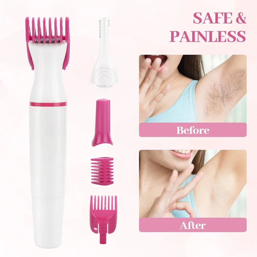 5-in-1-Epilierer zur Körperhaarentfernung, Achselhöhlenhaar, Bikinihaar, Beinhaare, Schamhaare, Elektrorasierer, Clipper, Rasierer, Damenrasierer, Rasierer