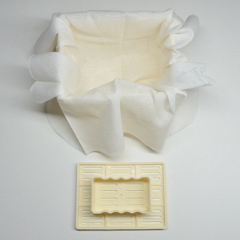 1pc Diy Plastic Homemade Tofu Maker Press Mold Kit Making Machine Set Soy Pressing Mould Cheese Cloth Cuisine Chinese Food Tool
